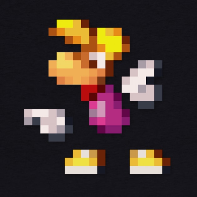 Rayman low-res pixelart by JinnPixel